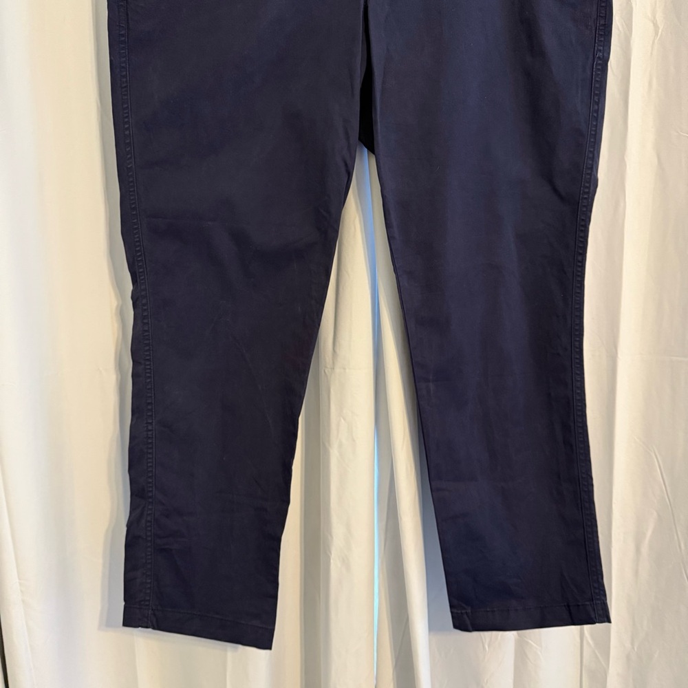 GAP Girlfriend High Rise Chino Pants Navy Stretch Cotton Women’s 16 - Picture 5 of 9